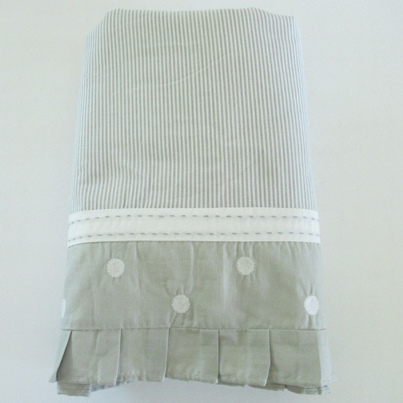 Pottery Barn Kids Other - SOLD Pottery Barn Kids Crib Skirt Gray Stripe Polk